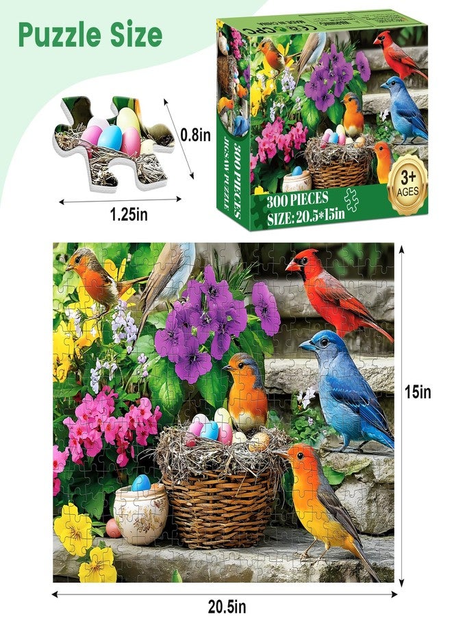 VOLUVOLU 300 Piece Puzzle for Adults, Colorful Birds Jigsaw Puzzle, Colorful Hummingbird Puzzles, Bird Lover Challenging Puzzles for Friends Family Activity Game Nights Gifts, 20.5x15 in - Image 2